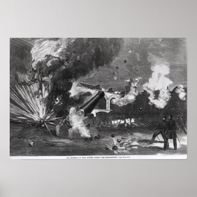 Das Innere von Fort Sumter während der Poster (Vorne)