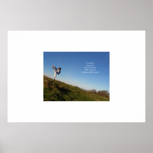 Das inspirierende Taekwondo-Poster für Kinder-Lehr Poster (Vorne)