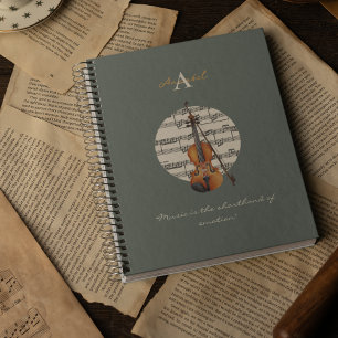 Das inspirierende Zitat des eleganten Music Lover Notizbuch