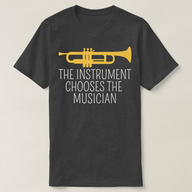 Das Instrument wählt den Musiker-Trompet T-Shirt (Design vorne)