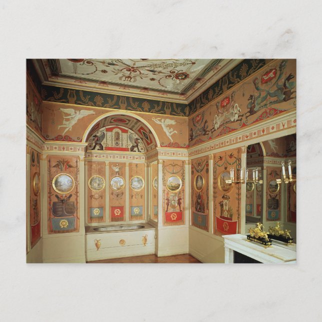 Das Interieur des 1807 erbauten Badezimmer von Nap Postkarte (Vorderseite)