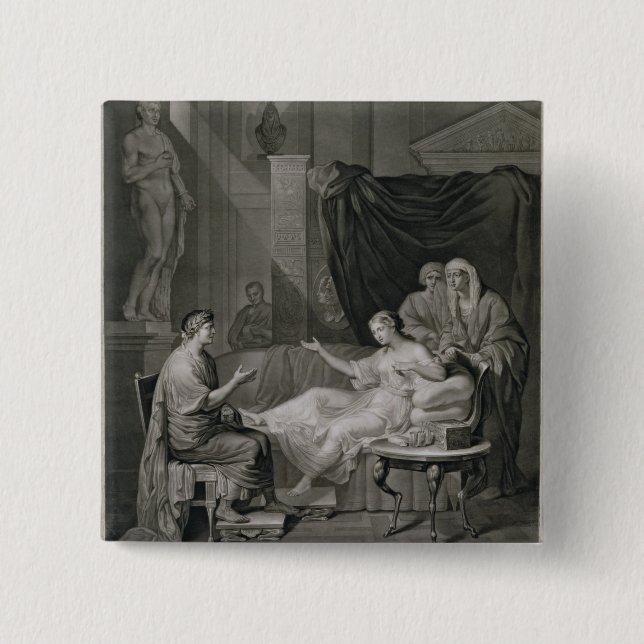 Das Interview von Augustus und von Kleopatra, Button (Vorderseite)