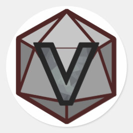 Das INVICTUS-Stream-Logo "GRAY TEAM" Runder Aufkleber