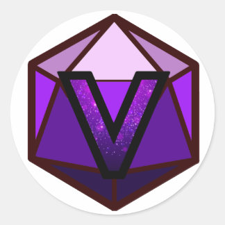 Das INVICTUS-Stream-Logo "LILA TEAM" Runder Aufkleber