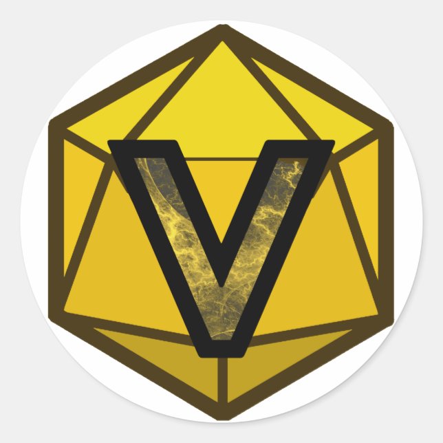 Das INVICTUS-Stream-Logo "YELLOW TEAM" Runder Aufkleber (Vorderseite)