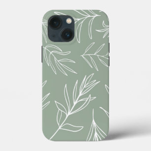 Das iPhone Case mit den weißen Blätter auf der S