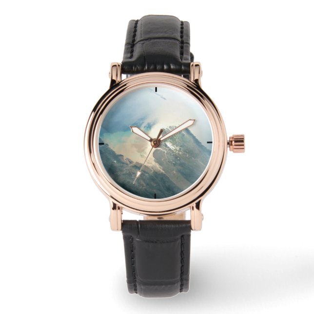 Das Irrawaddy River Delta in Birma (Myanmar). Armbanduhr (Vorderseite)