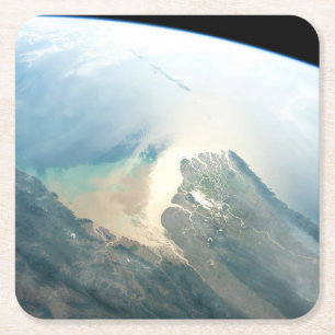 Das Irrawaddy River Delta in Birma (Myanmar). Rechteckiger Pappuntersetzer