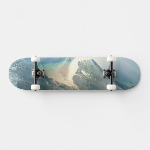 Das Irrawaddy River Delta in Birma (Myanmar). Skateboard