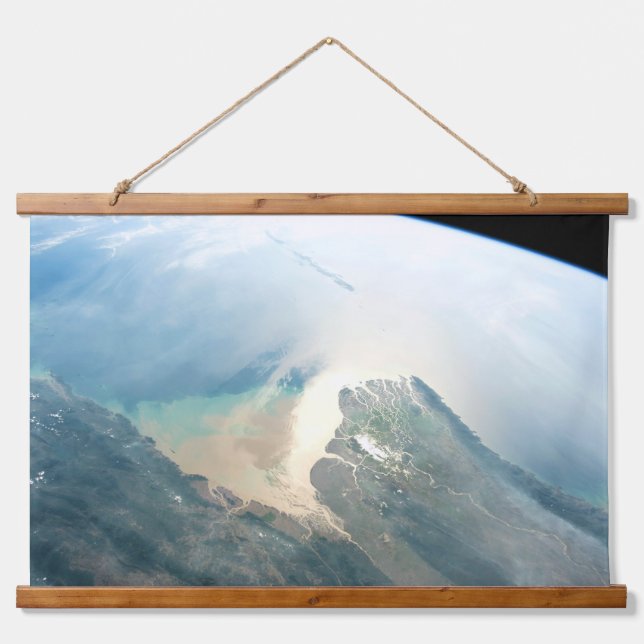 Das Irrawaddy River Delta in Birma (Myanmar). Wandteppich Mit Holzrahmen (Vorne)