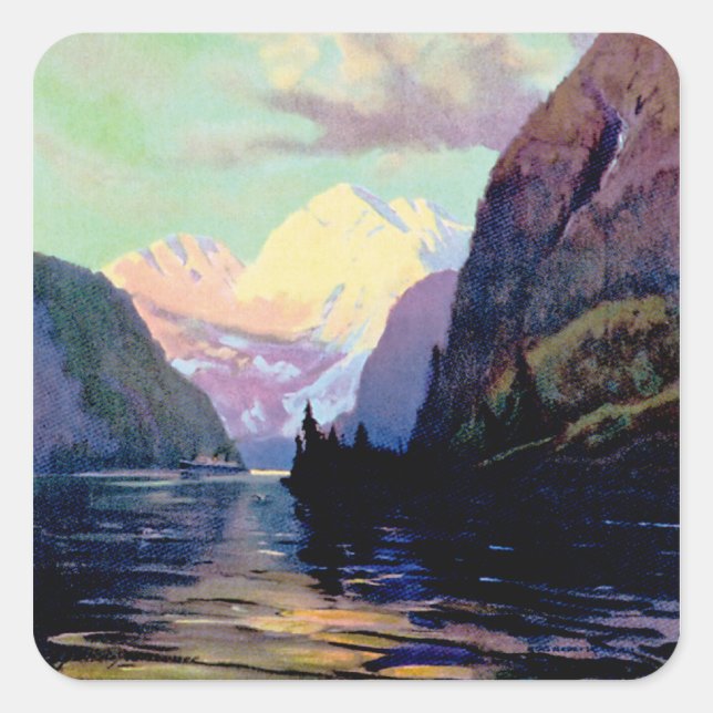 Das ist Alaska Quadratischer Aufkleber (Vorderseite)