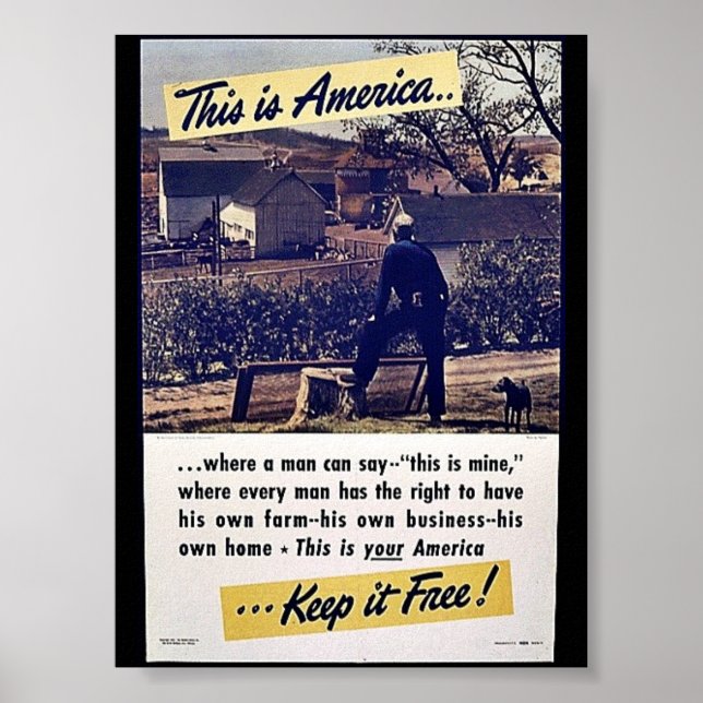 Das ist Amerika, das es kostenlos Behalte! Poster (Vorne)