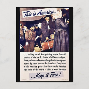 Das ist Amerika, das es kostenlos Behalte! Postkarte