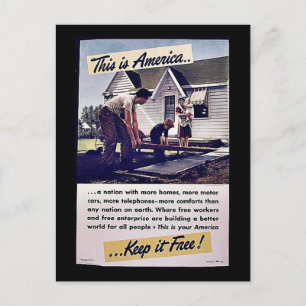 Das ist Amerika, das es kostenlos Behalte! Postkarte