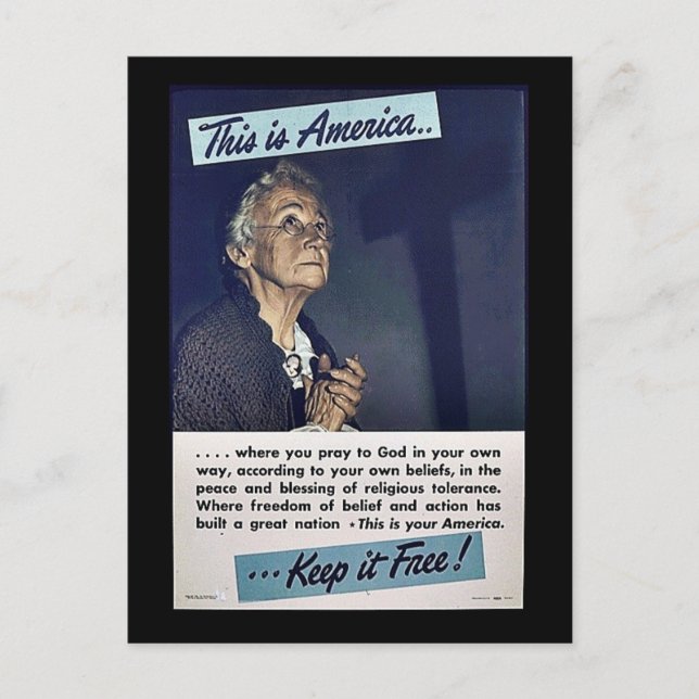 Das ist Amerika, das es kostenlos Behalte! Postkarte (Vorderseite)