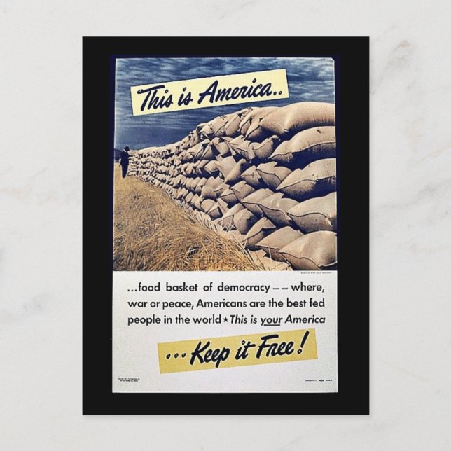 Das ist Amerika, das es kostenlos Behalte! Postkarte (Vorderseite)