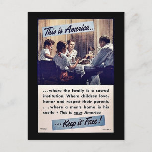 Das ist Amerika, das es kostenlos Behalte! Postkarte