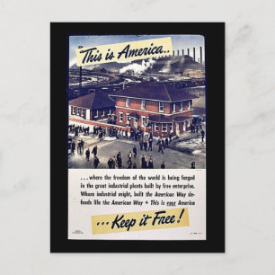 Das ist Amerika, das es kostenlos Behalte! Postkarte