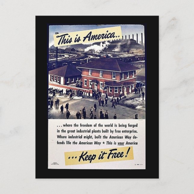 Das ist Amerika, das es kostenlos Behalte! Postkarte (Vorderseite)