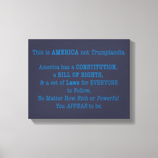 Das ist Amerika Leinwanddruck (Vorderseite)