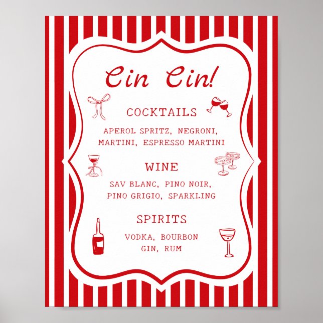 Das ist Amore Brautparty Bar Poster (Vorne)