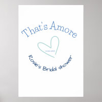 DAS IST AMORE Brautparty Blau Herz Name Datum SIM