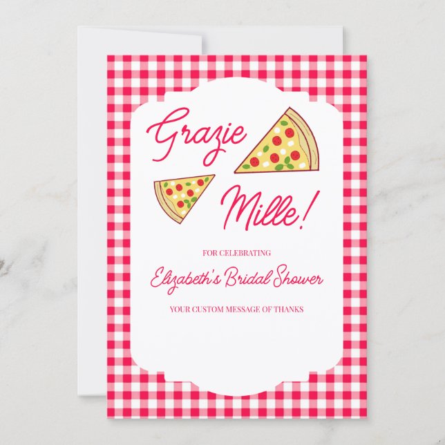 Das ist Amore Brautparty Dankeskarte (Vorderseite)