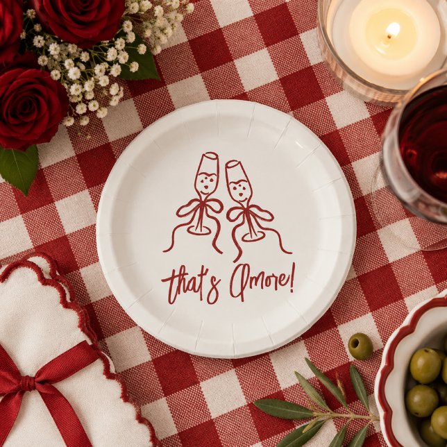 Das ist Amore Brautparty Pappteller (That's Amore Bridal Shower Plates)