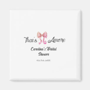 das ist amore Brautparty rosa retro Bogen Boho Nam Magnet