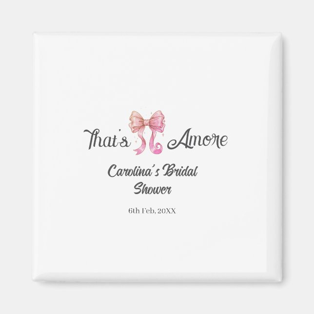 das ist amore Brautparty rosa retro Bogen Boho Nam Magnet (Vorne)