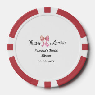 das ist amore Brautparty rosa retro Bogen Boho Nam Pokerchips