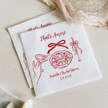 Das ist amore handgezeichnete Pizza Brautparty
