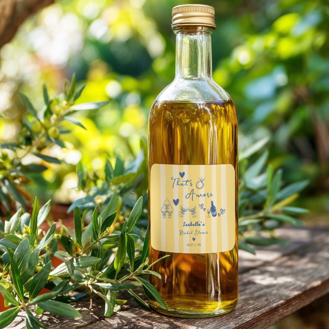 Das ist Amore handgezeichnetes Etikett für Brautpa Quadratischer Aufkleber (Von Creator hochgeladen)