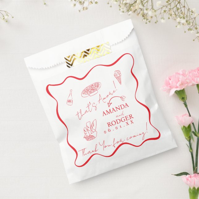 Das ist Amore Italian Doodles Hochzeit  Geschenktütchen (Versiegelt)