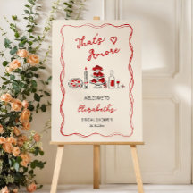 Das ist Amore Italienisch Rot Hochzeitsdusche Will
