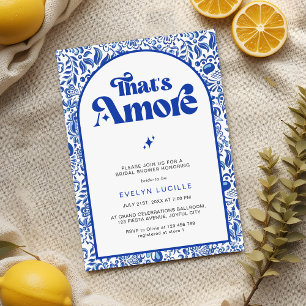Das ist Amore Italienische Blaue Fliesen Retro-Bra Einladung