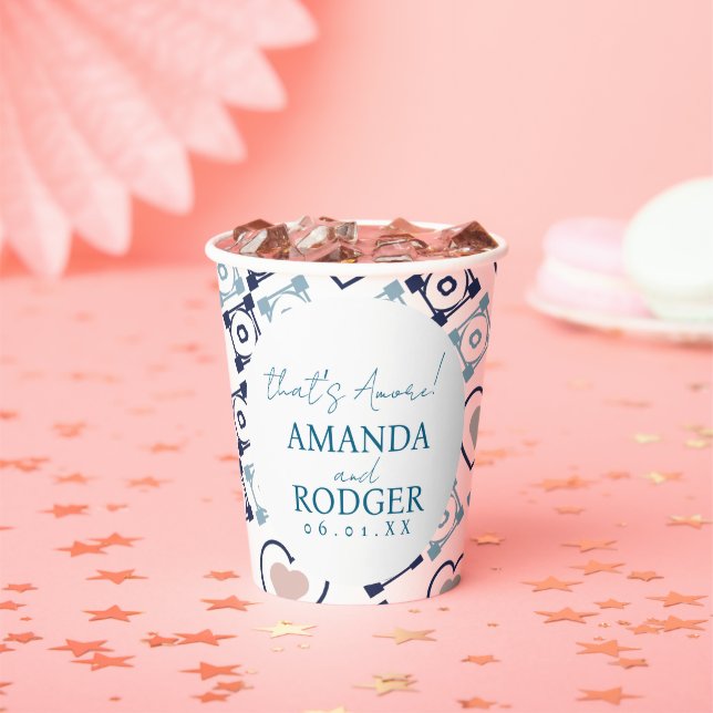 Das ist Amore Italienische Fliesen und Herzen Pappbecher (Insitu)