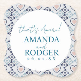 Das ist Amore Italienische Fliesen und Herzen Untersetzer