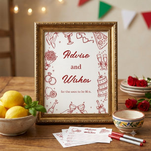 Das ist Amore Italienische Hochzeitsdusche Rat Wün Poster