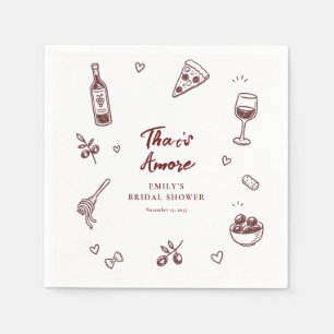 Das ist Amore Italienische Hochzeitsduscheinladung Serviette