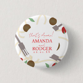 Das ist Amore Italienische Pasta Hochzeit Button