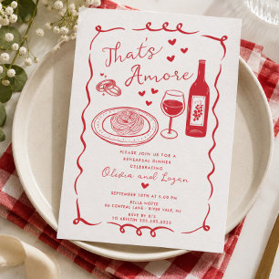 Das ist Amore Italienische Probe-Dinner-Einladung Einladung