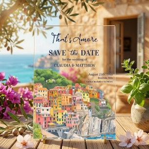 Das ist Amore Italienische Riviera Elegant Save th Acryleinladungen