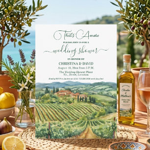 Das ist Amore Italienische Weinberg-Hochzeitsfeier Einladung