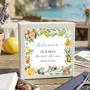 Das ist Amore Italienischer Zitrus-Cocktail-Jungge Quadratischer Aufkleber