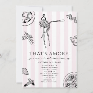 Das ist Amore Italienisches Essen Braut Hochzeitsd Einladung