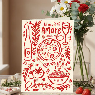 Das ist Amore Italienisches Essen Valentinstag Whi Karte