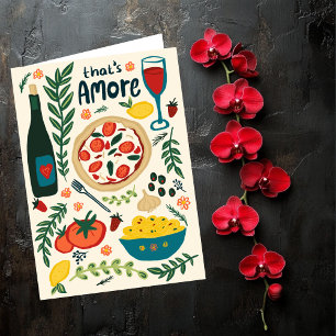 Das ist Amore Italienisches Essen Valentinstag Whi Karte