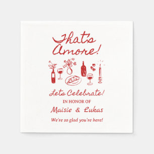 Das ist Amore Italienisches Thema Verlobungsfeier Serviette
