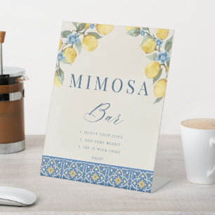 Das ist Amore Lemon Dusche Mimosa Bar Poster Sockelschild